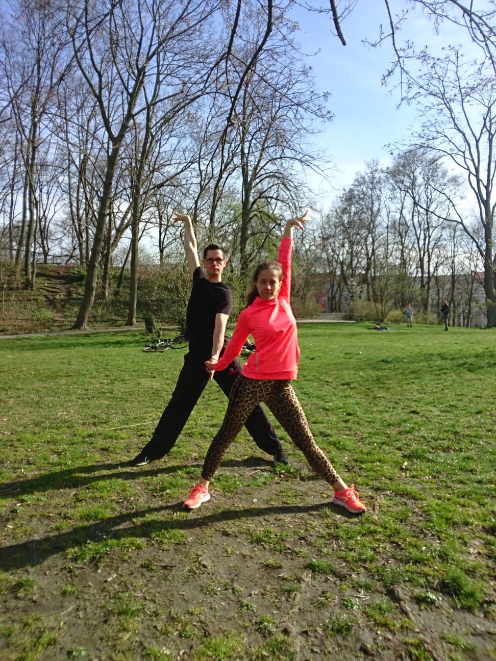 Wir trainieren im Volkspark Friedrichshain